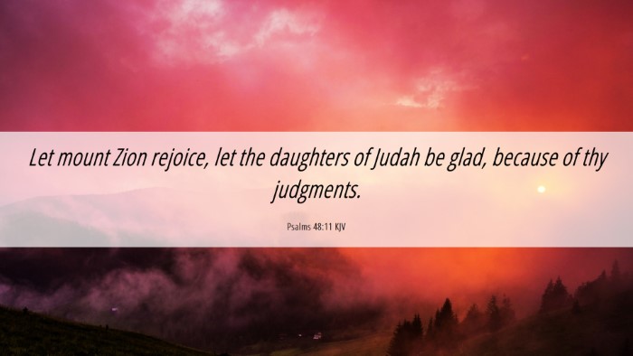 Picture 06 - Psalms 48:11 KJV Desktop Wallpaper - Let mount Zion rejoice, let the daughters of - Desktop Bible Verse Wallpaper
