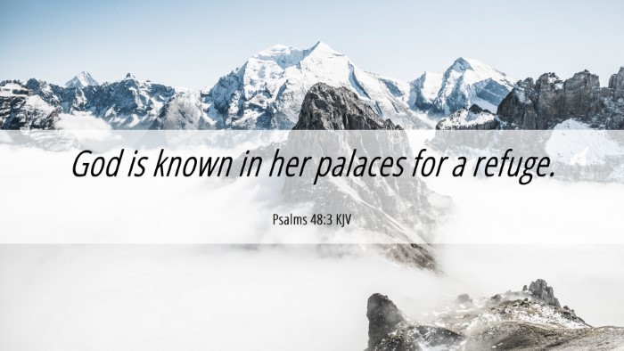 Picture 06 - Psalms 48:3 KJV Desktop Wallpaper - God is known in her palaces for a - Desktop Bible Verse Wallpaper