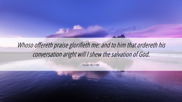 Picture 06 - Psalms 50:23 KJV Desktop Wallpaper - Whoso offereth praise glorifieth me: and to him - Desktop Bible Verse Wallpaper