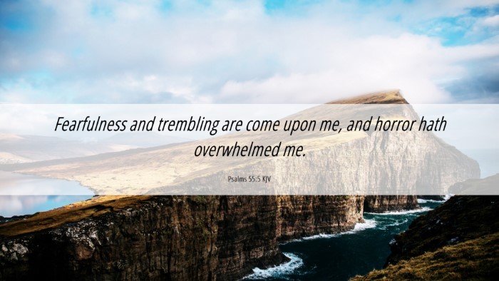Picture 06 - Psalms 55:5 KJV Desktop Wallpaper - Fearfulness and trembling are come upon me, and - Desktop Bible Verse Wallpaper