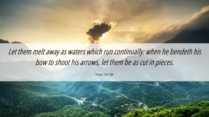 Picture 06 - Psalms 58:7 KJV Desktop Wallpaper - Let them melt away as waters which run - Desktop Bible Verse Wallpaper
