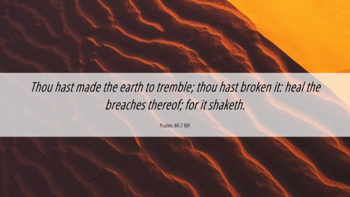 Picture 06 - Psalms 60:2 KJV Desktop Wallpaper - Thou hast made the earth to tremble; thou hast - Desktop Bible Verse Wallpaper