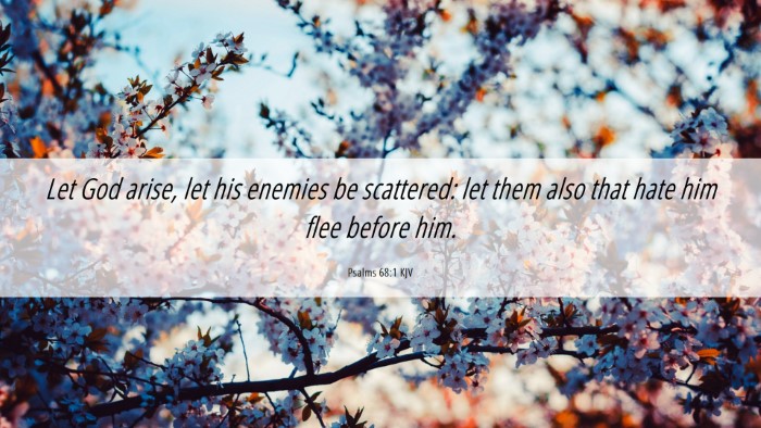 Picture 06 - Psalms 68:1 KJV Desktop Wallpaper - Let God arise, let his enemies be scattered: let - Desktop Bible Verse Wallpaper