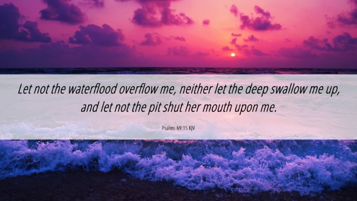 Picture 06 - Psalms 69:15 KJV Desktop Wallpaper - Let not the waterflood overflow me, neither let - Desktop Bible Verse Wallpaper