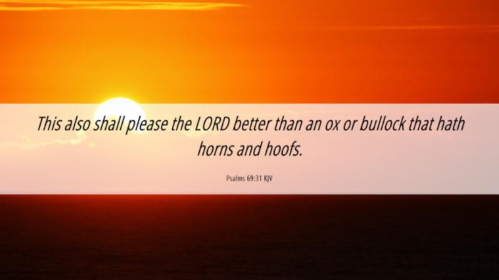 Picture 06 - Psalms 69:31 KJV Desktop Wallpaper - This also shall please the LORD better than an ox - Desktop Bible Verse Wallpaper