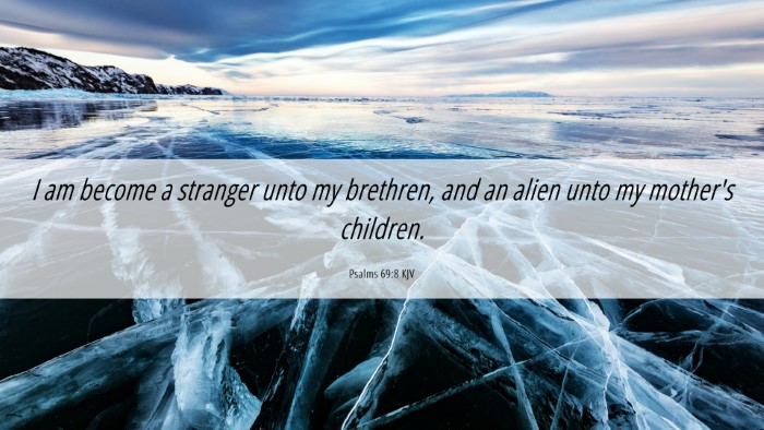 Picture 06 - Psalms 69:8 KJV Desktop Wallpaper - I am become a stranger unto my brethren, and an - Desktop Bible Verse Wallpaper