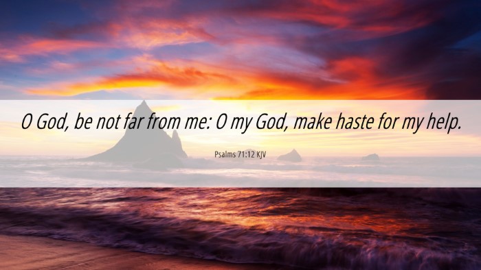 Picture 06 - Psalms 71:12 KJV Desktop Wallpaper - O God, be not far from me: O my God, make haste - Desktop Bible Verse Wallpaper