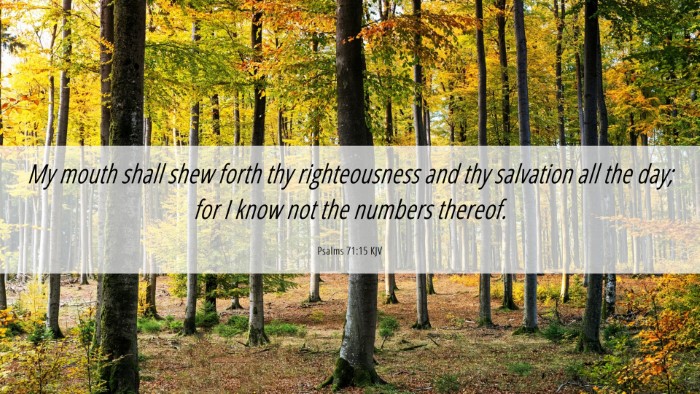 Picture 06 - Psalms 71:15 KJV Desktop Wallpaper - My mouth shall shew forth thy righteousness and - Desktop Bible Verse Wallpaper