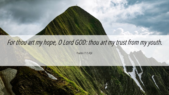 Picture 06 - Psalms 71:5 KJV Desktop Wallpaper - For thou art my hope, O Lord GOD: thou art my - Desktop Bible Verse Wallpaper