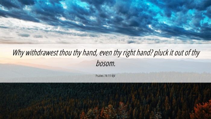 Picture 06 - Psalms 74:11 KJV Desktop Wallpaper - Why withdrawest thou thy hand, even thy right - Desktop Bible Verse Wallpaper