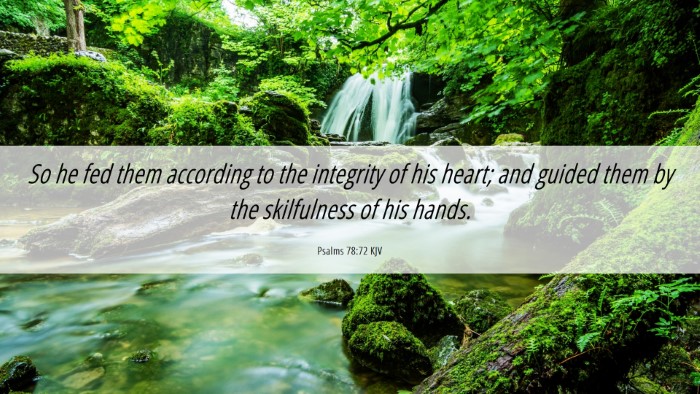 Picture 06 - Psalms 78:72 KJV Desktop Wallpaper - So he fed them according to the integrity of his - Desktop Bible Verse Wallpaper