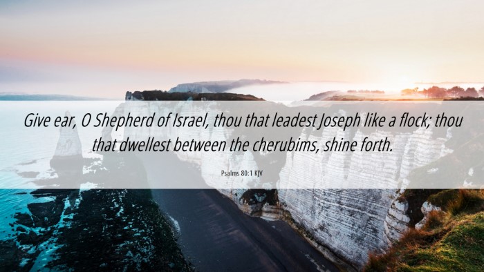 Picture 06 - Psalms 80:1 KJV Desktop Wallpaper - Give ear, O Shepherd of Israel, thou that leadest - Desktop Bible Verse Wallpaper