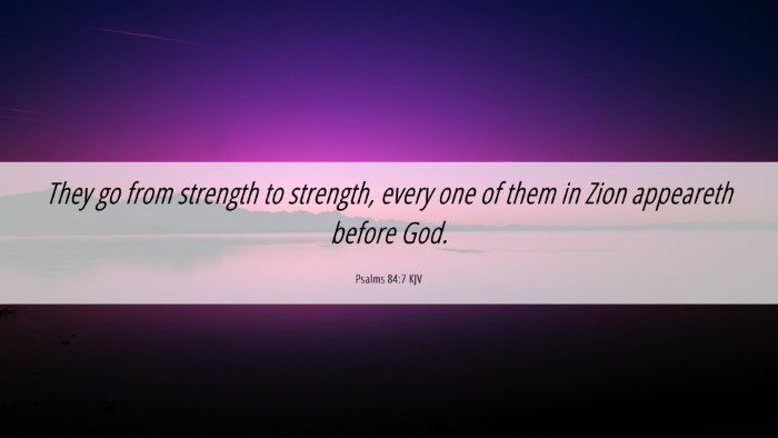 Picture 06 - Psalms 84:7 KJV Desktop Wallpaper - They go from strength to strength, every one of - Desktop Bible Verse Wallpaper