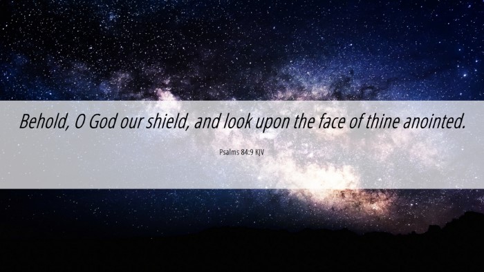 Picture 06 - Psalms 84:9 KJV Desktop Wallpaper - Behold, O God our shield, and look upon the face - Desktop Bible Verse Wallpaper