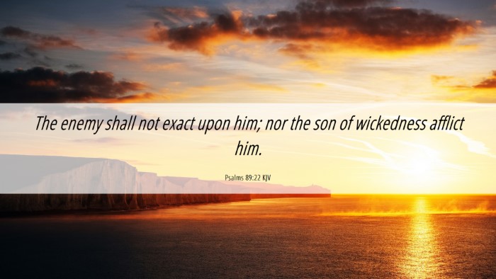 Picture 06 - Psalms 89:22 KJV Desktop Wallpaper - The enemy shall not exact upon him; nor the son - Desktop Bible Verse Wallpaper