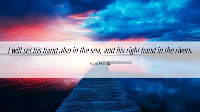 Picture 06 - Psalms 89:25 KJV Desktop Wallpaper - I will set his hand also in the sea, and his - Desktop Bible Verse Wallpaper
