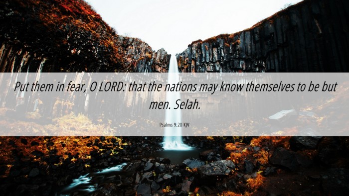 Picture 06 - Psalms 9:20 KJV Desktop Wallpaper - Put them in fear, O LORD: that the nations may - Desktop Bible Verse Wallpaper
