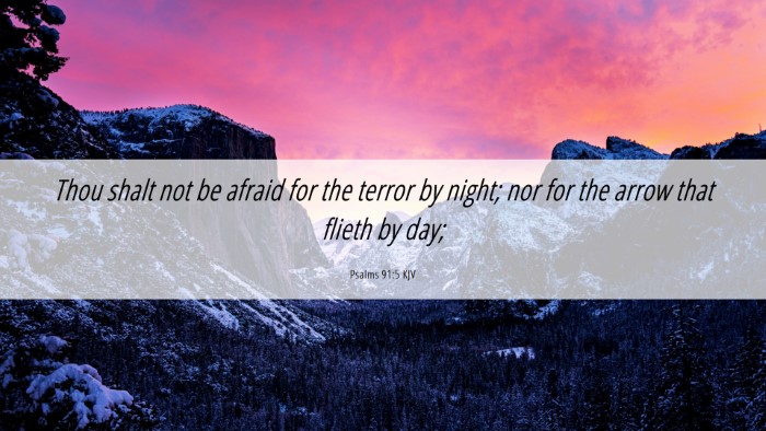 Picture 06 - Psalms 91:5 KJV Desktop Wallpaper - Thou shalt not be afraid for the terror by night; - Desktop Bible Verse Wallpaper