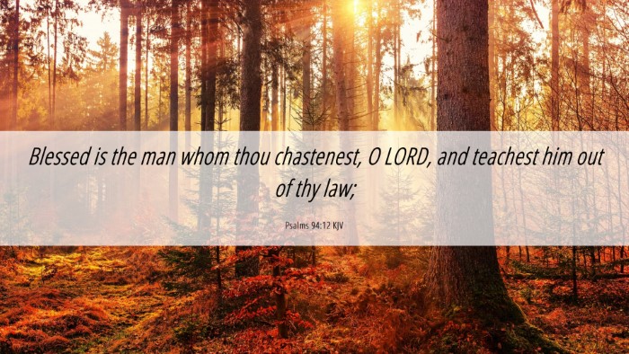 Picture 06 - Psalms 94:12 KJV Desktop Wallpaper - Blessed is the man whom thou chastenest, O LORD, - Desktop Bible Verse Wallpaper