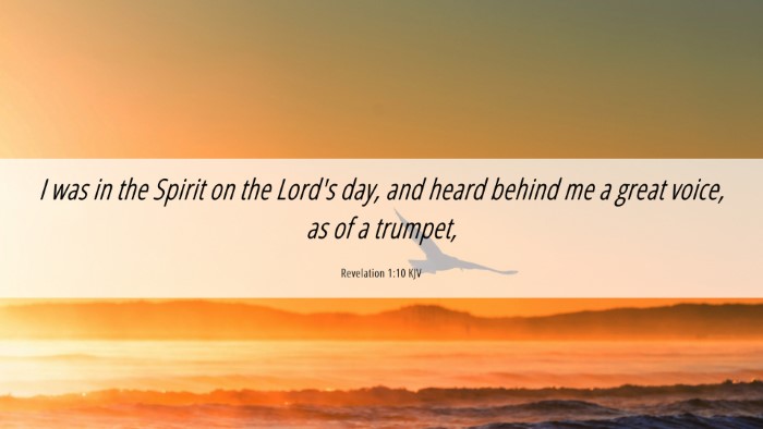 Picture 06 - Revelation 1:10 KJV Desktop Wallpaper - I was in the Spirit on the Lord's day, and heard - Desktop Bible Verse Wallpaper