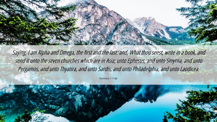 Picture 06 - Revelation 1:11 KJV Desktop Wallpaper - Saying, I am Alpha and Omega, the first and the - Desktop Bible Verse Wallpaper
