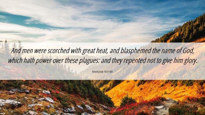 Picture 06 - Revelation 16:9 KJV Desktop Wallpaper - And men were scorched with great heat, and - Desktop Bible Verse Wallpaper