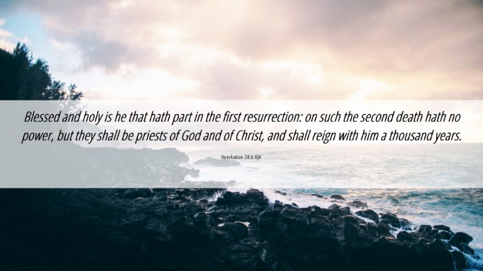 Picture 06 - Revelation 20:6 KJV Desktop Wallpaper - Blessed and holy is he that hath part in the - Desktop Bible Verse Wallpaper