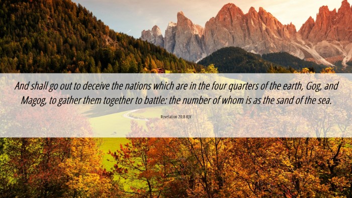 Picture 06 - Revelation 20:8 KJV Desktop Wallpaper - And shall go out to deceive the nations which are - Desktop Bible Verse Wallpaper