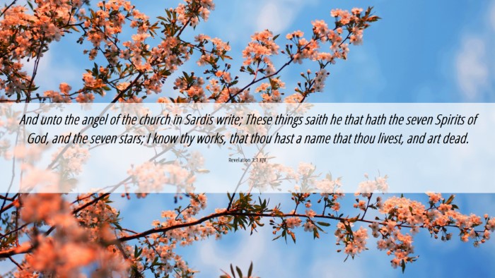 Picture 06 - Revelation 3:1 KJV Desktop Wallpaper - And unto the angel of the church in Sardis write; - Desktop Bible Verse Wallpaper
