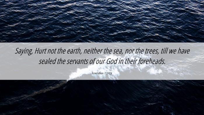 Picture 06 - Revelation 7:3 KJV Desktop Wallpaper - Saying, Hurt not the earth, neither the sea, nor - Desktop Bible Verse Wallpaper