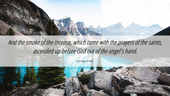 Picture 06 - Revelation 8:4 KJV Desktop Wallpaper - And the smoke of the incense, which came with the - Desktop Bible Verse Wallpaper