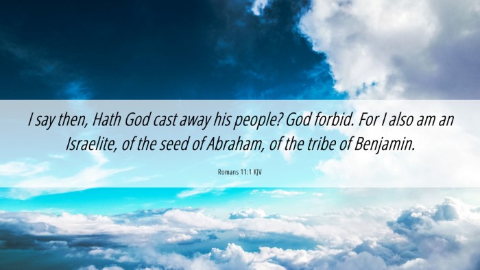 Picture 06 - Romans 11:1 KJV Desktop Wallpaper - I say then, Hath God cast away his people? God - Desktop Bible Verse Wallpaper