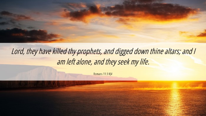 Picture 06 - Romans 11:3 KJV Desktop Wallpaper - Lord, they have killed thy prophets, and digged - Desktop Bible Verse Wallpaper