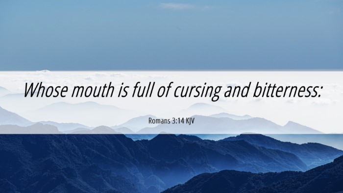 Picture 06 - Romans 3:14 KJV Desktop Wallpaper - Whose mouth is full of cursing and - Desktop Bible Verse Wallpaper