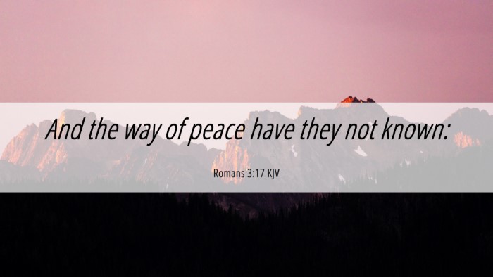 Picture 06 - Romans 3:17 KJV Desktop Wallpaper - And the way of peace have they not - Desktop Bible Verse Wallpaper