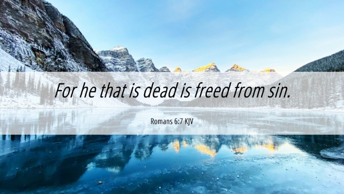 Picture 06 - Romans 6:7 KJV Desktop Wallpaper - For he that is dead is freed from - Desktop Bible Verse Wallpaper