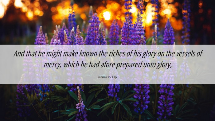 Picture 06 - Romans 9:23 KJV Desktop Wallpaper - And that he might make known the riches of his - Desktop Bible Verse Wallpaper