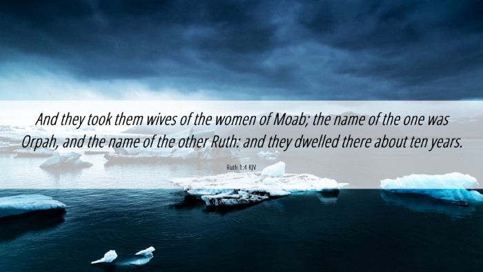 Picture 06 - Ruth 1:4 KJV Desktop Wallpaper - And they took them wives of the women of Moab; - Desktop Bible Verse Wallpaper