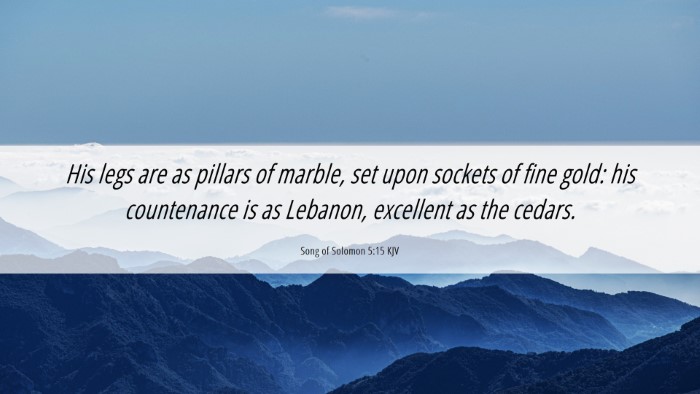 Picture 06 - Song of Solomon 5:15 KJV Desktop Wallpaper - His legs are as pillars of marble, set upon - Desktop Bible Verse Wallpaper