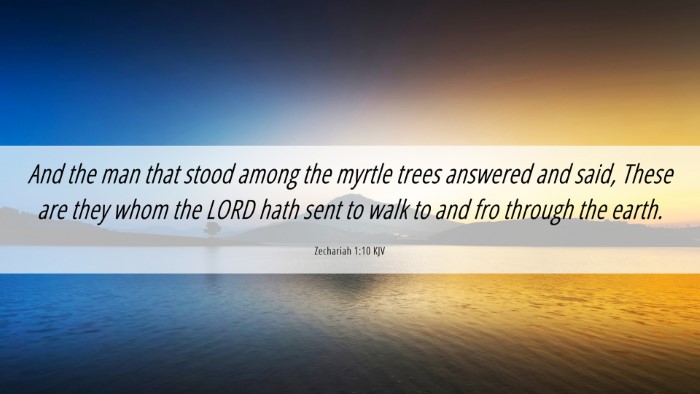 Picture 06 - Zechariah 1:10 KJV Desktop Wallpaper - And the man that stood among the myrtle trees - Desktop Bible Verse Wallpaper