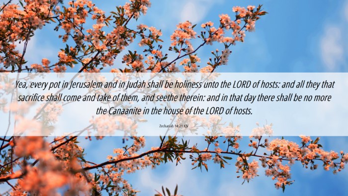 Picture 06 - Zechariah 14:21 KJV Desktop Wallpaper - Yea, every pot in Jerusalem and in Judah shall be - Desktop Bible Verse Wallpaper