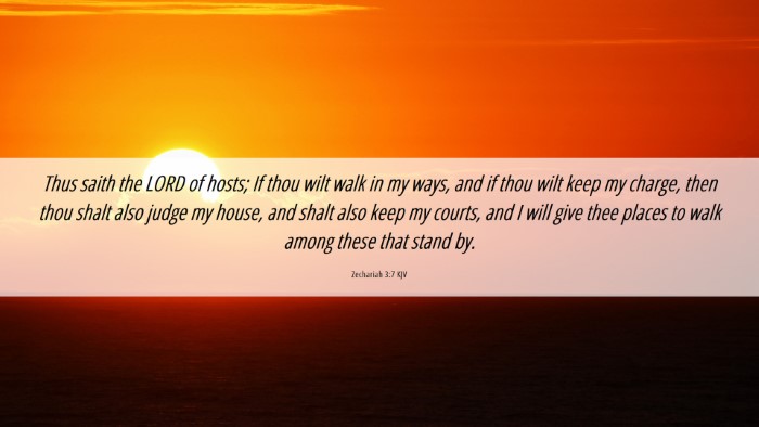 Picture 06 - Zechariah 3:7 KJV Desktop Wallpaper - Thus saith the LORD of hosts; If thou wilt walk - Desktop Bible Verse Wallpaper