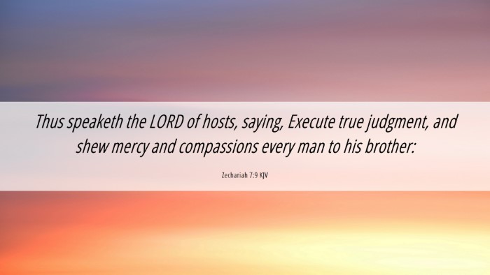Picture 06 - Zechariah 7:9 KJV Desktop Wallpaper - Thus speaketh the LORD of hosts, saying, Execute - Desktop Bible Verse Wallpaper