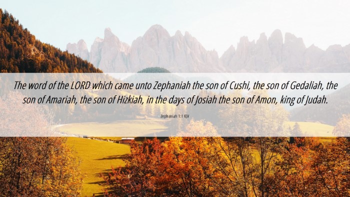 Picture 06 - Zephaniah 1:1 KJV Desktop Wallpaper - The word of the LORD which came unto Zephaniah - Desktop Bible Verse Wallpaper