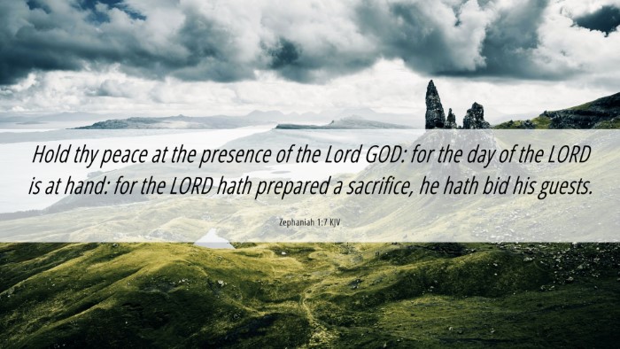 Picture 06 - Zephaniah 1:7 KJV Desktop Wallpaper - Hold thy peace at the presence of the Lord GOD: - Desktop Bible Verse Wallpaper