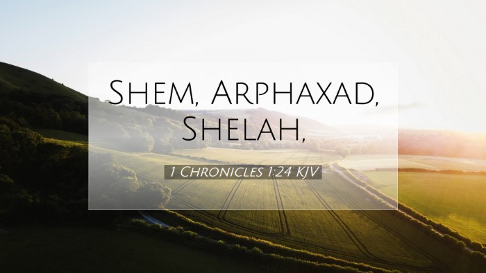 Picture 07 - 1 Chronicles 1:24 KJV Desktop Wallpaper - Shem, Arphaxad, - Desktop Bible Verse Wallpaper