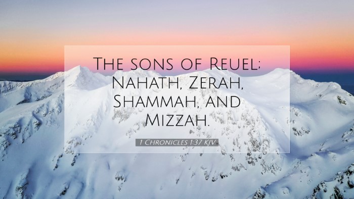 Picture 07 - 1 Chronicles 1:37 KJV Desktop Wallpaper - The sons of Reuel; Nahath, Zerah, Shammah, and - Desktop Bible Verse Wallpaper