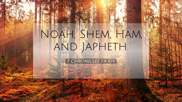 Picture 07 - 1 Chronicles 1:4 KJV Desktop Wallpaper - Noah, Shem, Ham, and - Desktop Bible Verse Wallpaper