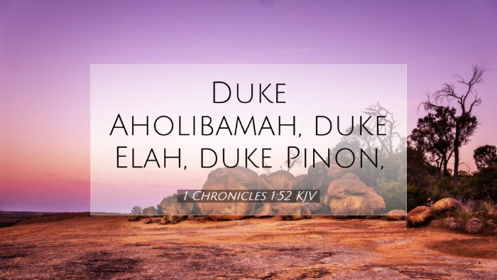 Picture 07 - 1 Chronicles 1:52 KJV Desktop Wallpaper - Duke Aholibamah, duke Elah, duke - Desktop Bible Verse Wallpaper