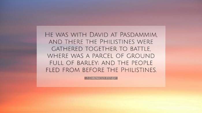 Picture 07 - 1 Chronicles 11:13 KJV Desktop Wallpaper - He was with David at Pasdammim, and there the - Desktop Bible Verse Wallpaper